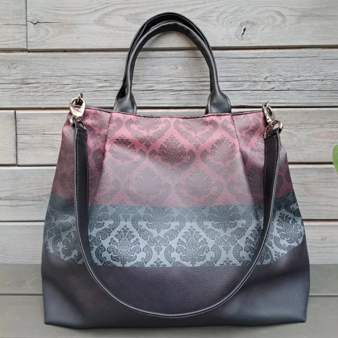 Patrizia - černočervená / vínová s ornamenty - Image 2