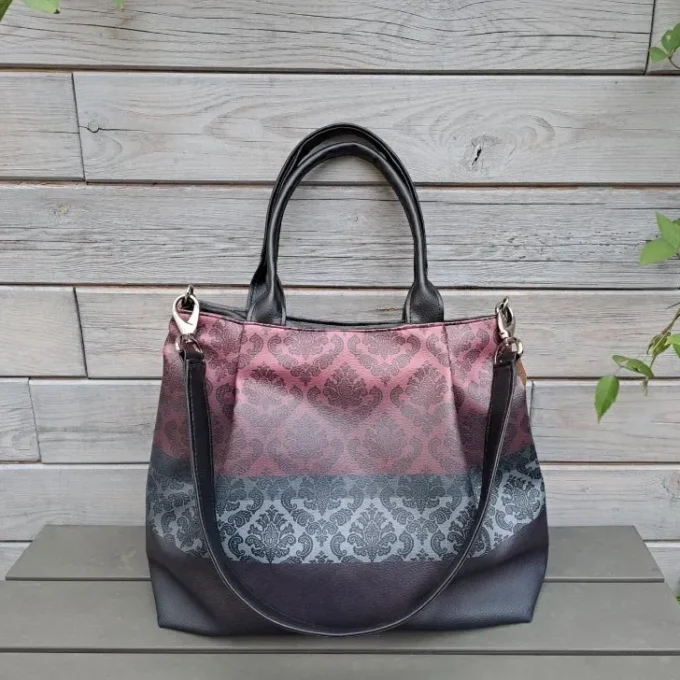 Patrizia - černočervená / vínová s ornamenty - Image 3